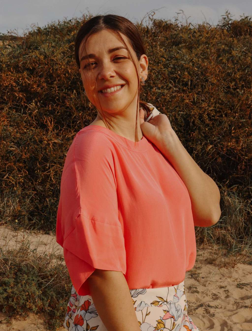Blusa comprida Lisa