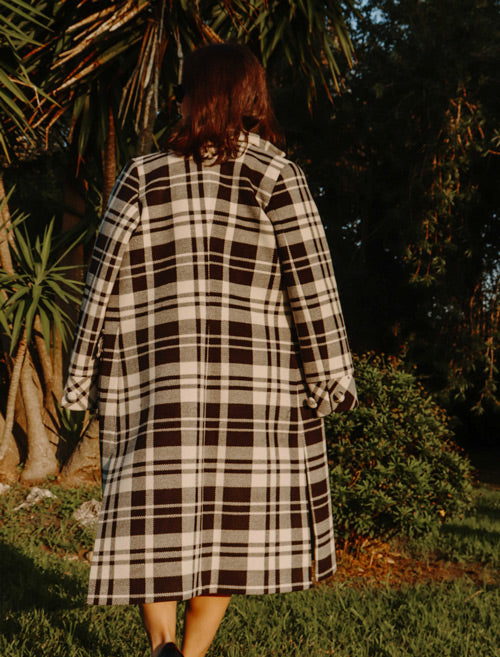 Long Plaid Overcoat