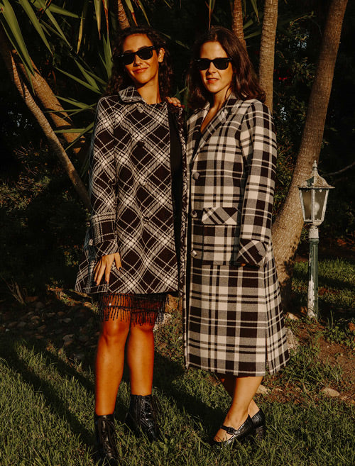 Long Plaid Overcoat