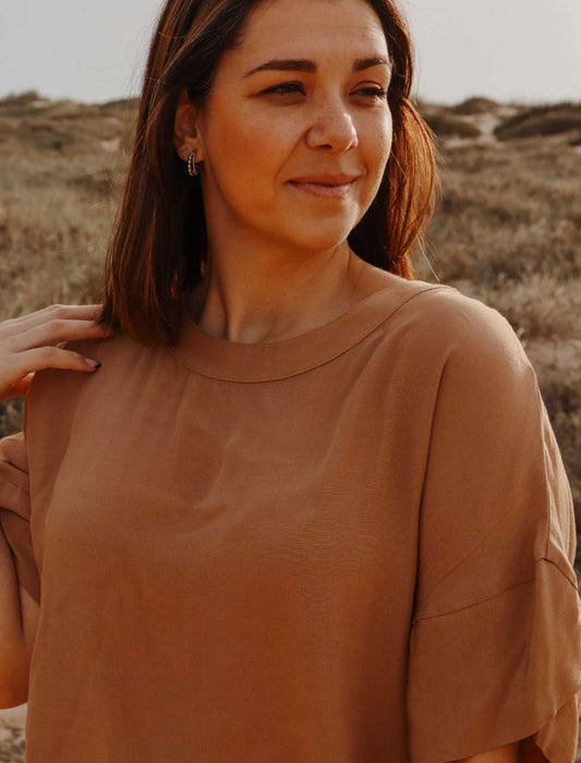 Plain long blouse
