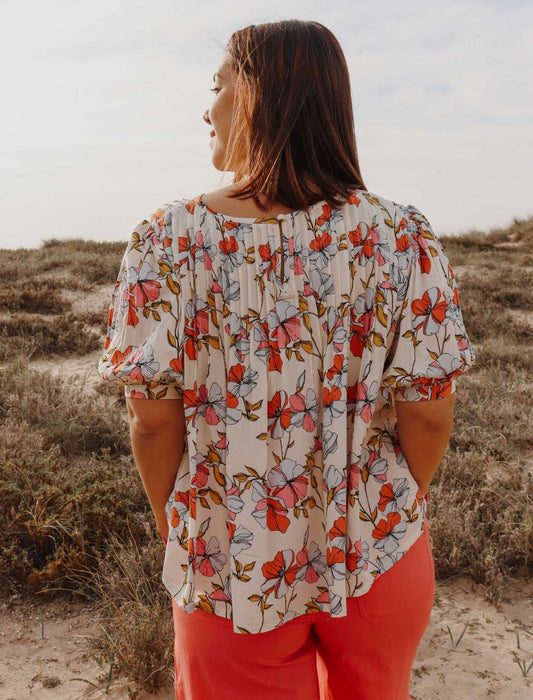 Printed Pleated Tunic