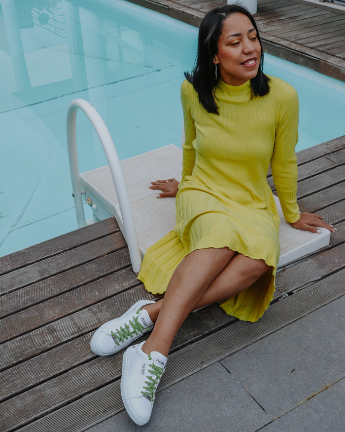 Vestido de Malha Plissado